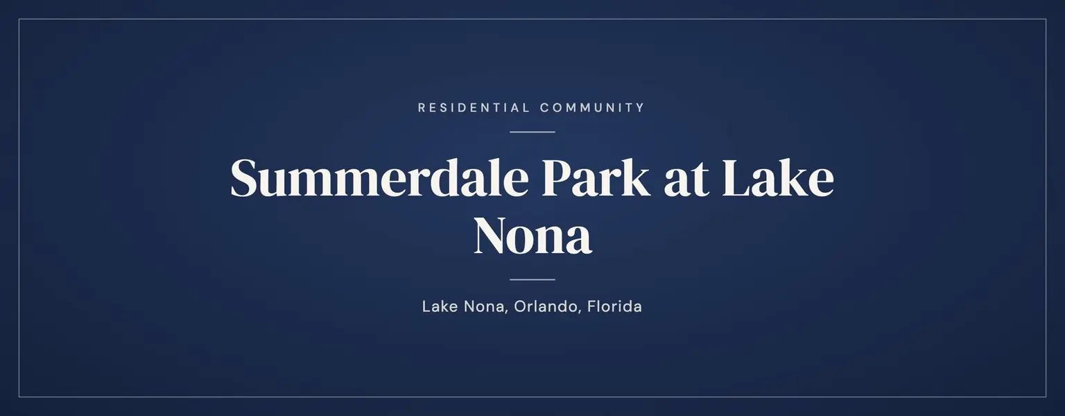 Summerdale Park at Lake Nona