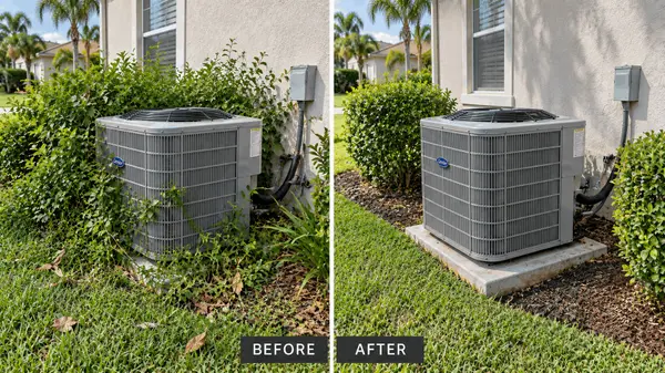 feature image of  Clean Up the Landscaping Around Your AC Unit!