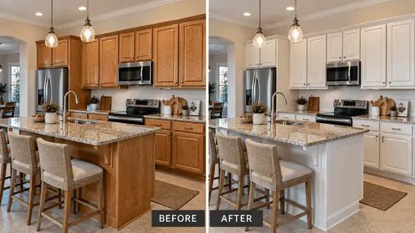feature image of  Give Your Kitchen or Bathroom Cabinets a Fresh Coat of Paint!