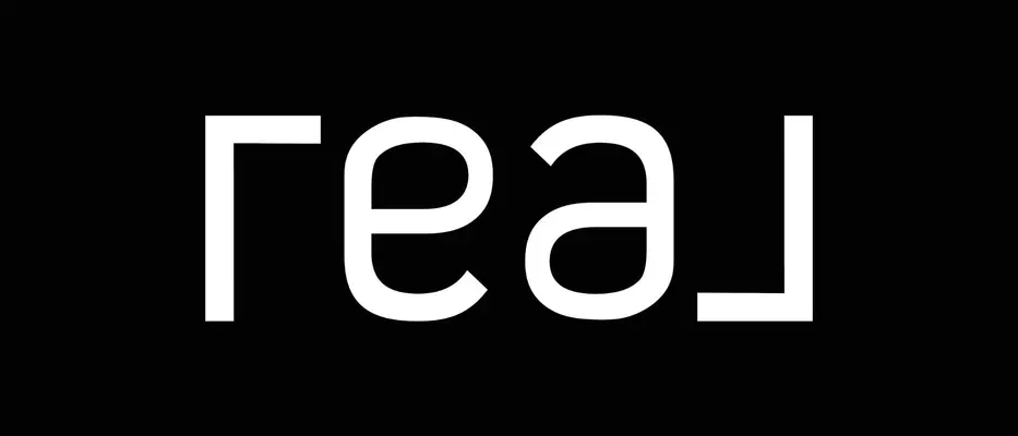 Real Logo Knockout Black with White Wordmark