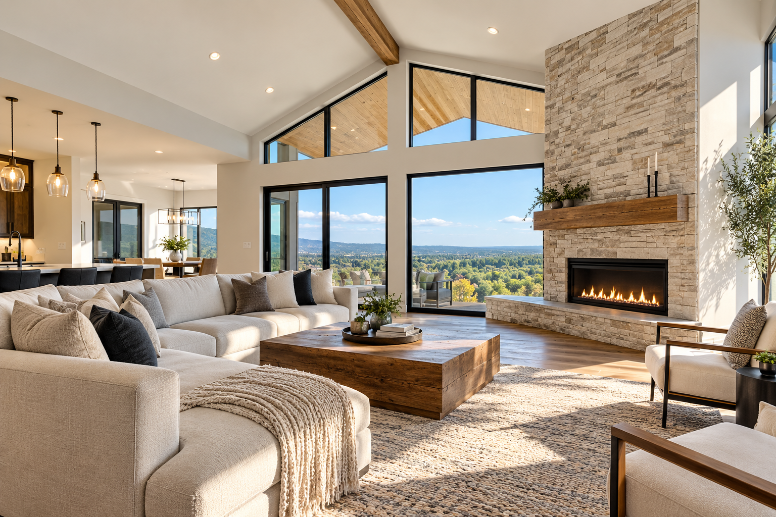 Bright, professionally presented living room