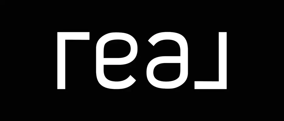 Real Logo Knockout Black with White Wordmark