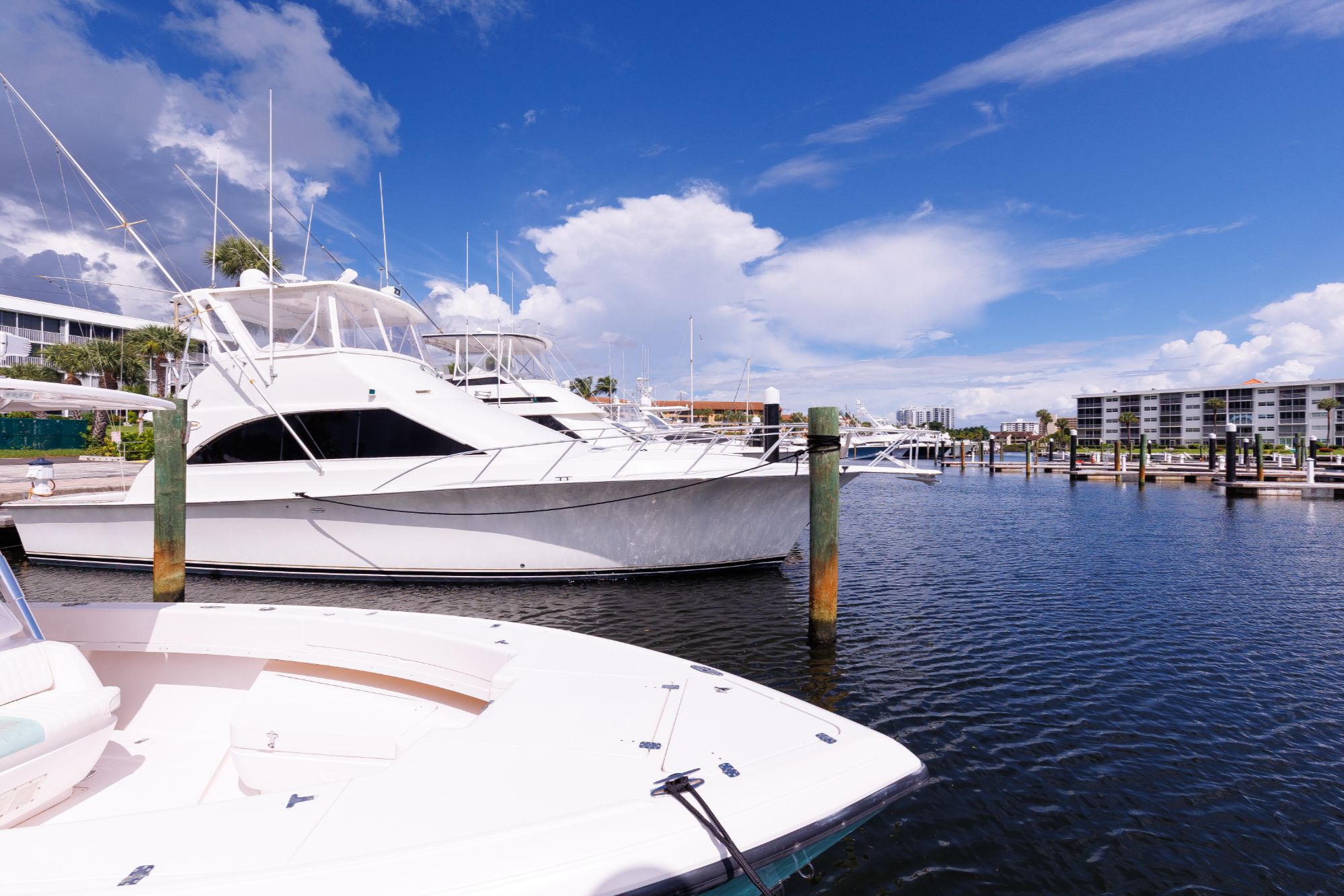 Luxury recreational boat on the water