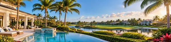 Golden-Hour Luxury Golf Resort Panorama