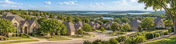 Idyllic Suburban Neighborhood by the Lake