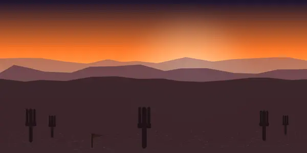 Arizona vacant land at sunset