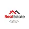 Black and Red Modern Real Estate Company Logo