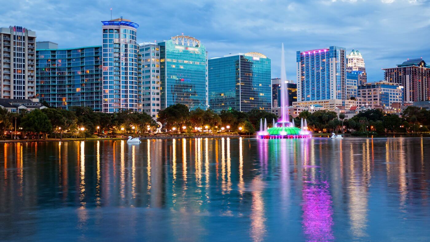 Street life in downtown Orlando, Florida