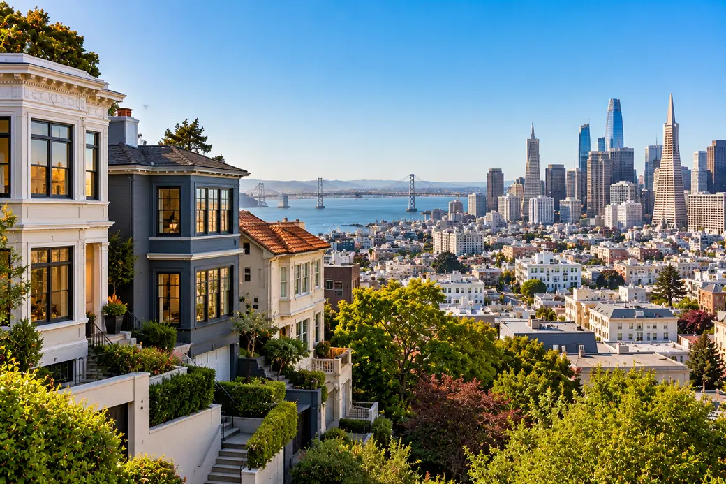 San Francisco Homes Overlooking Bay and Skyline