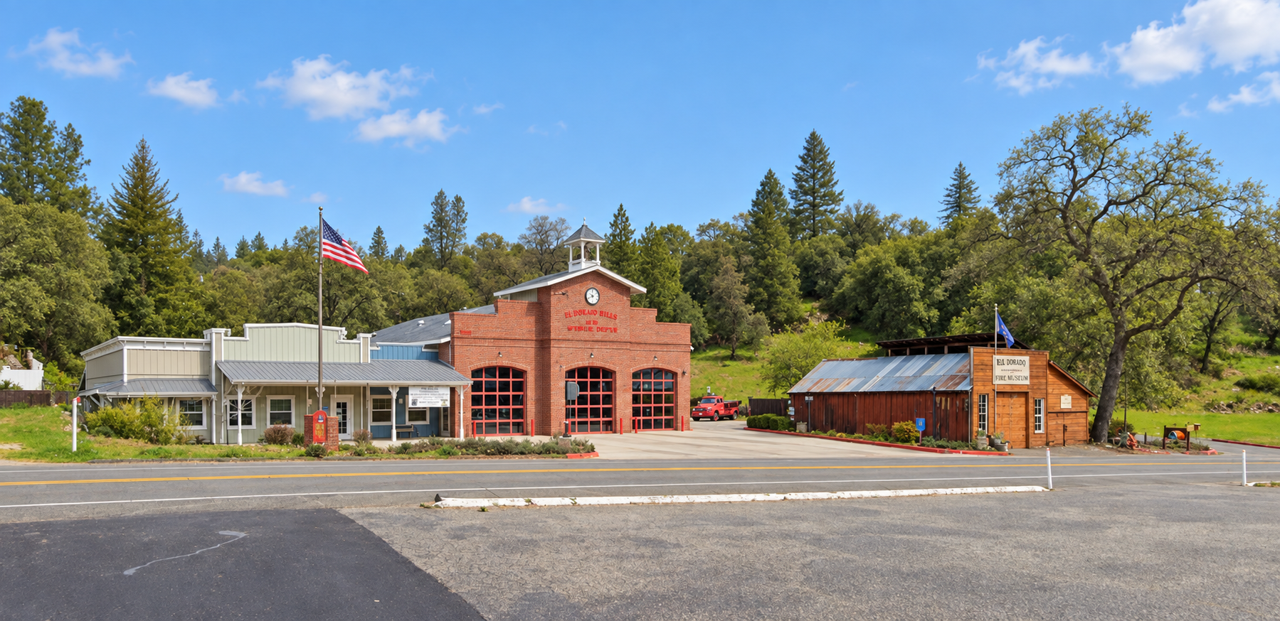 The new firehouse in Rough and Ready Ca, Located on Rough and Ready Highway