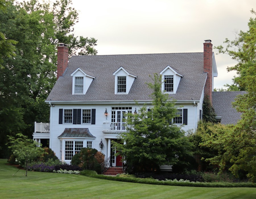 Classic residential home with a landscaped front garden