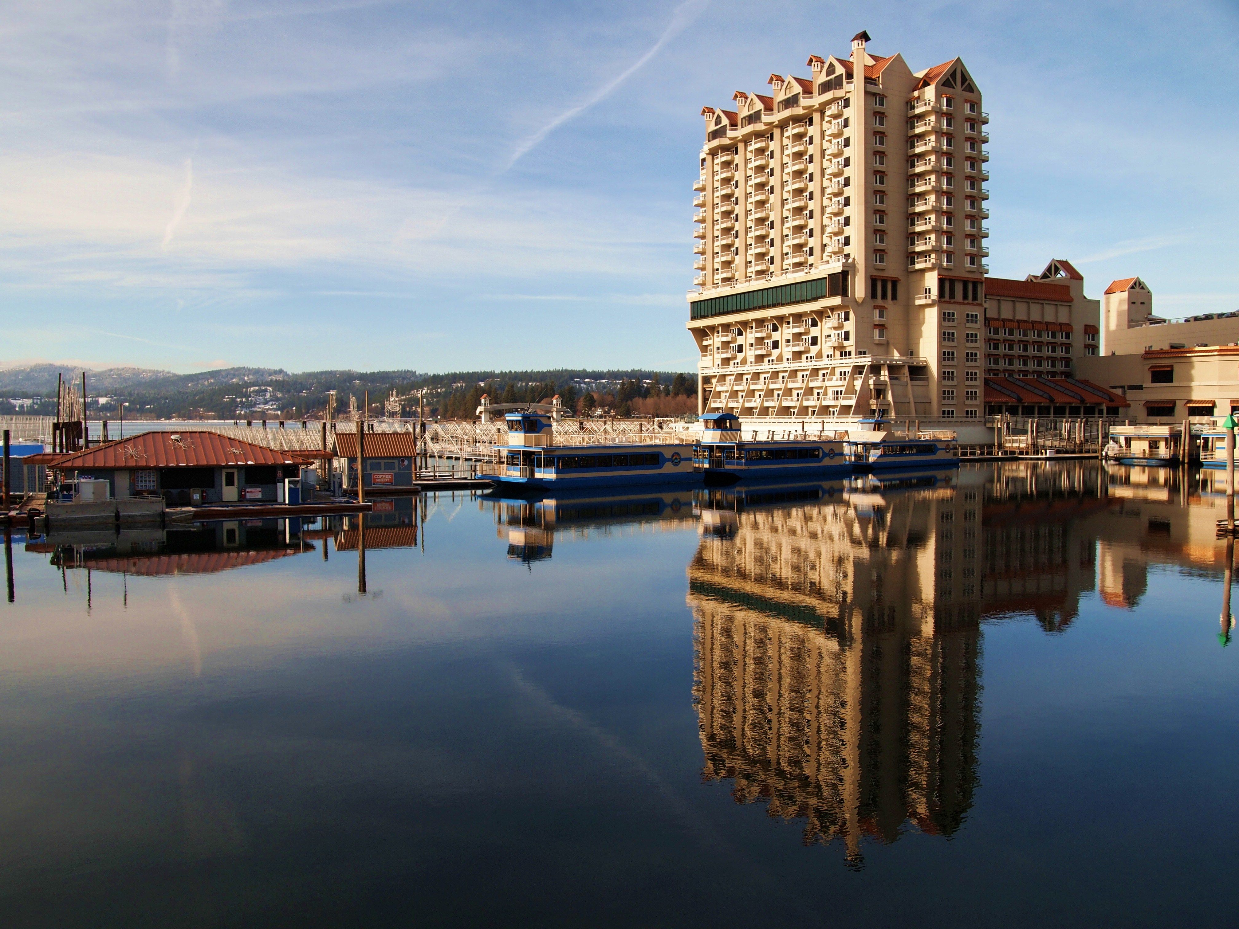 Lake Coeur d'Alene and downtown Coeur d'Alene, Idaho