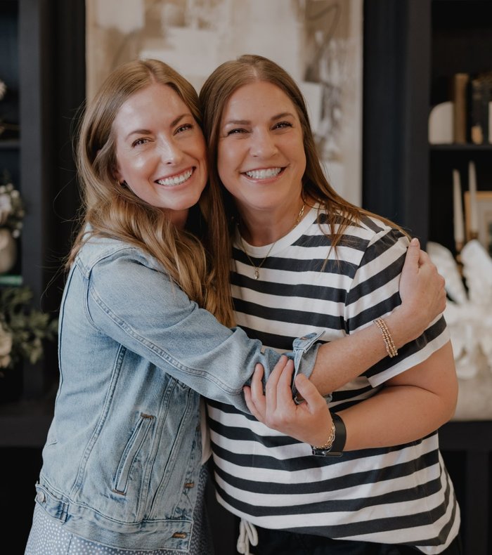 Anna Purdue with a client