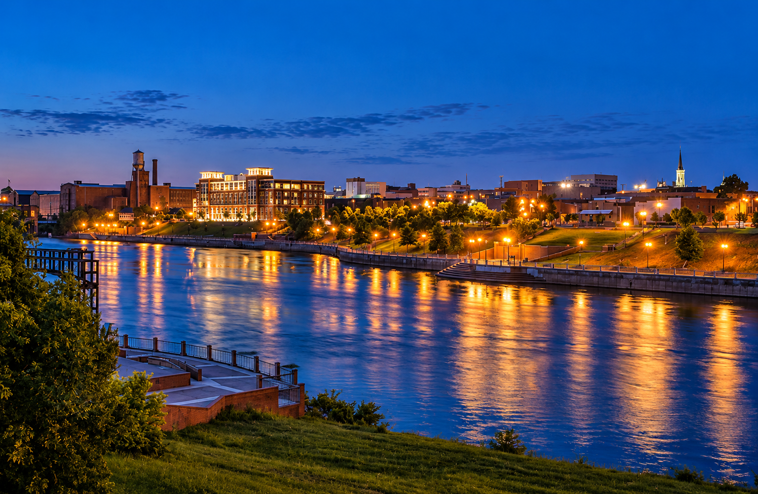 Downtown Columbus, Georgia riverfront