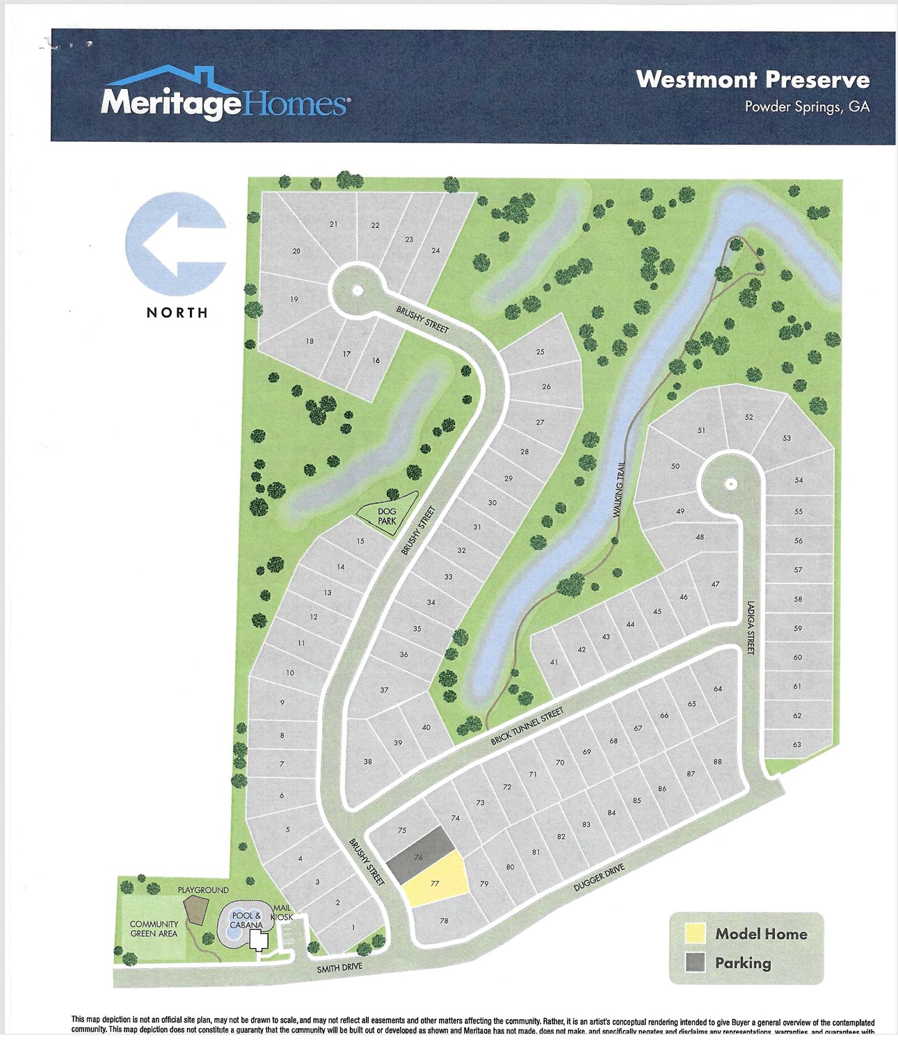 Westmont Preserve site plan (Powder Springs, GA)
