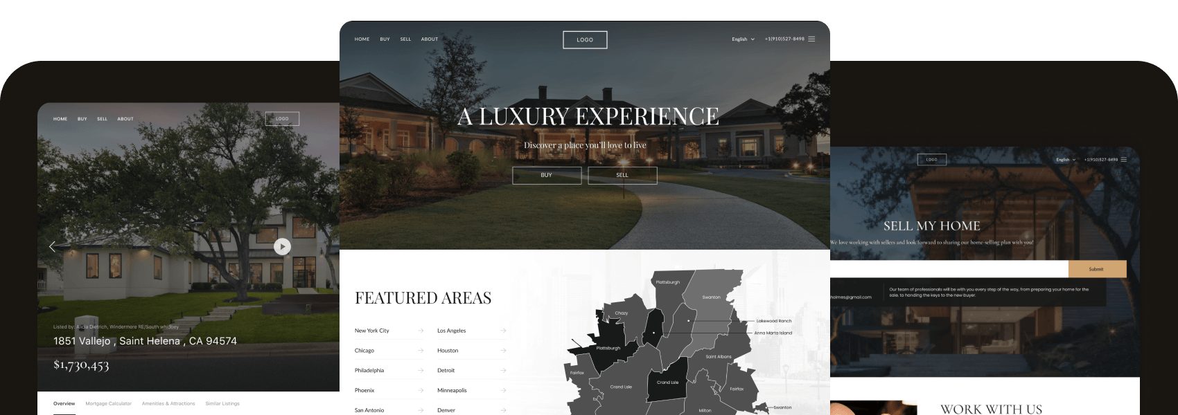 IDX website mockup