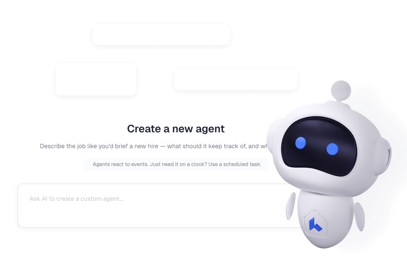 Create a new agent in Lofty — describe the job in plain English, or start from a template