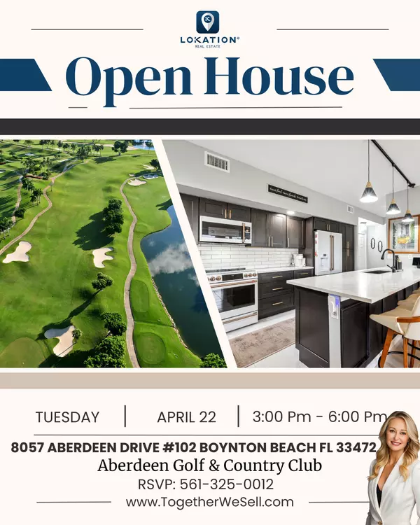 Open House Tuesday April 22nd 3pm-6pm-- Come a visit the Condo & tour the nicest and most affordable Country Club in South Florida! #OpenHouse #RealEstate #BoyntonBeach #palmBeachCounty #realtor #realestateforsale 