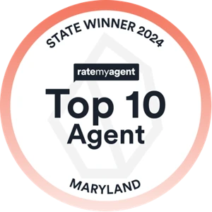 RateMyAgent State Winner 2024, Top 10 Agent, Maryland
