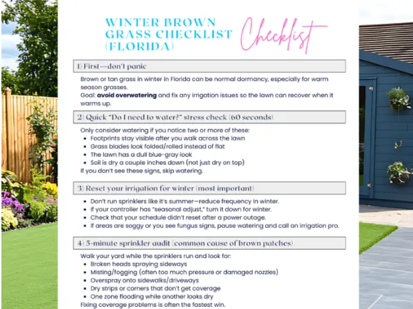 https://starkeyhomegroup.com/d8re03z0 Brown lawns in winter? Often normal but overwatering or sprinkler issues can make it worse. I made Free Printable 2-pages Winter Brown Grass Checklist (Florida) with quick steps + when to call a pro.
