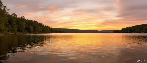 Sunset On The River
