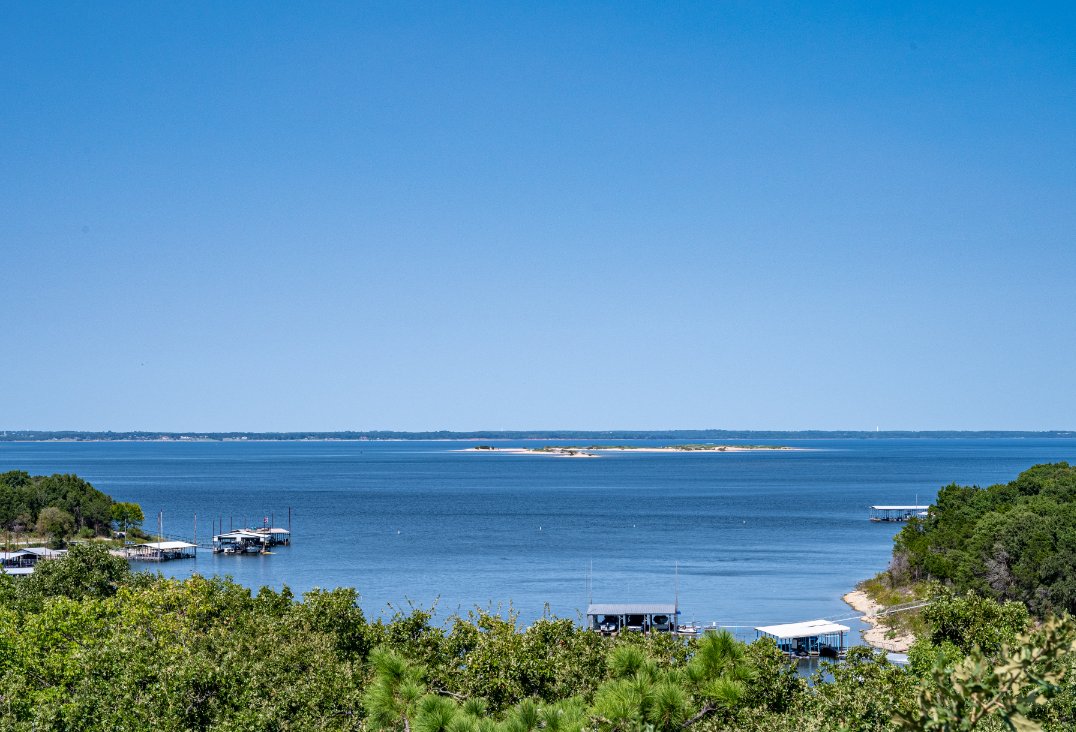 Lake Texoma shoreline in Grayson County, Texas