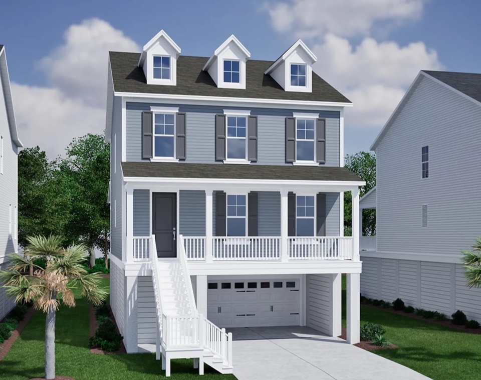 Mungo Homes&rsquo; Elmwood Plan, Elevation B, shown for Long Savanna. Rendering; finishes may vary.