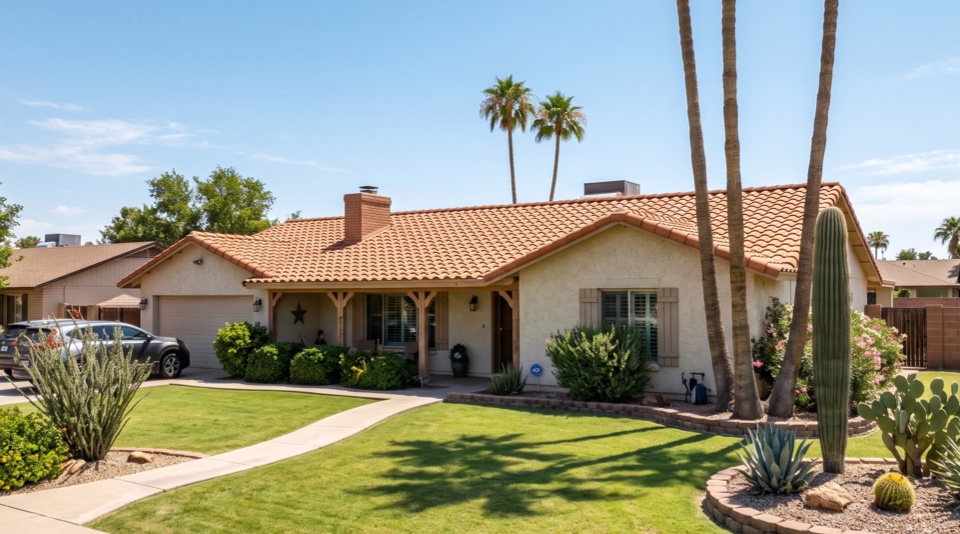 Older Mesa Arizona home with renovation potential and a large yard