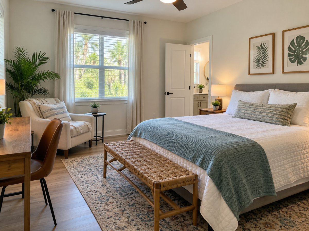 Furnished room rental for house hacking in Orlando Florida