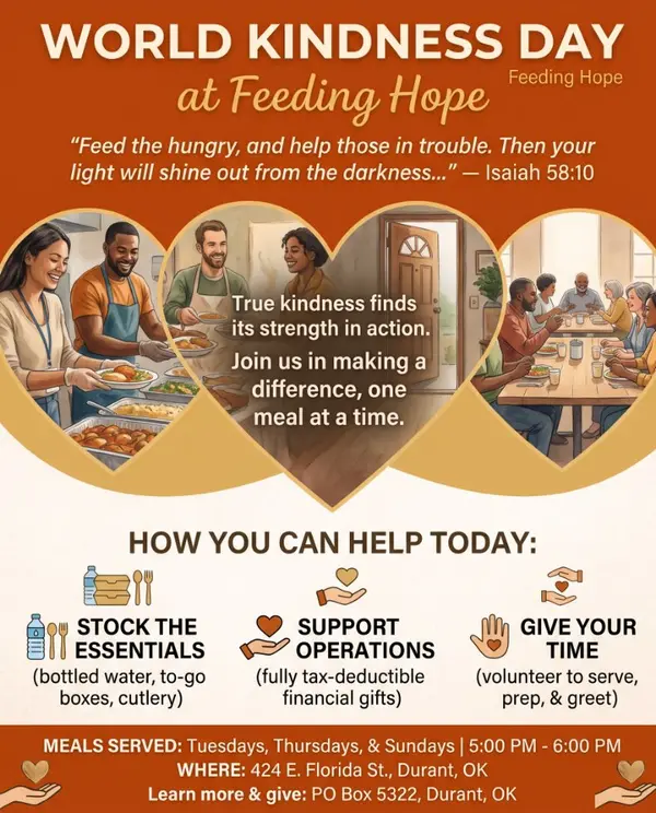 World Kindness Day in Durant: Turning Compassion into Action with Feeding Hope