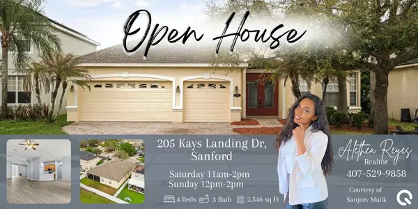 🏡 Open House📍205 Kays Landing Dr, Sanford, FL
Tour this spacious 4 bedroom, 3 bathroom home with 2,546 sq ft in one of Sanford’s established communities.
🗓 Saturday 11AM–2PM
🗓 Sunday 12PM–2PM
📩 Message me to schedule a private showing or for more info!🔗 Photos & details:
https://alethea.epiquerealty.com/listing-detail/1178867554/205-KAYS-LANDING-DR-Sanford-FL?isPopup=0