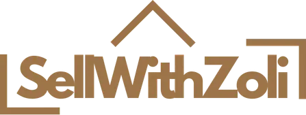 SellWithZoli logo - gold text with roofline icon - Zoltan Peresztegi, South Bay Real Estate Agent