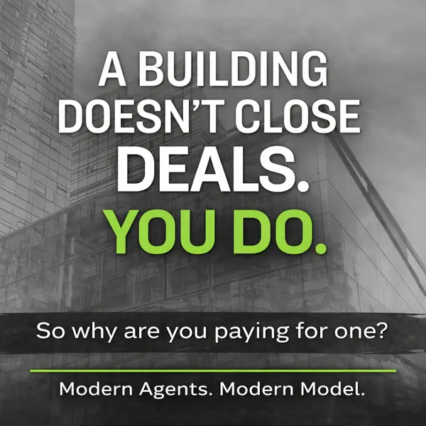 A building doesn’t close deals.
YOU DO.
So why are you still paying for one?
It’s time to think different.
Modern agents. Modern model.
Comment “MODERN” or DM us to see how it works.
#GameChangerRealEstate #AboveTheRest #ThinkAboutIt #RealEstateLife