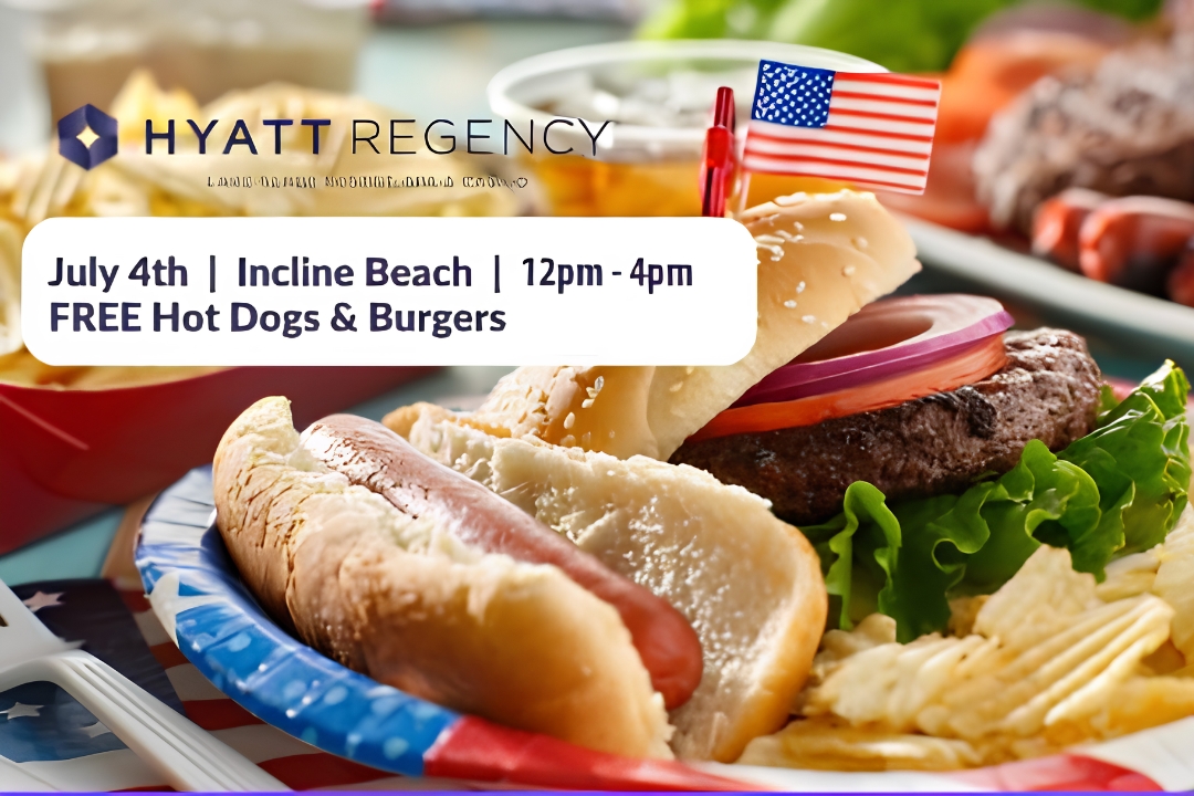 Free BBQ at Incline Beach hosted by Hyatt Regency Lake Tahoe