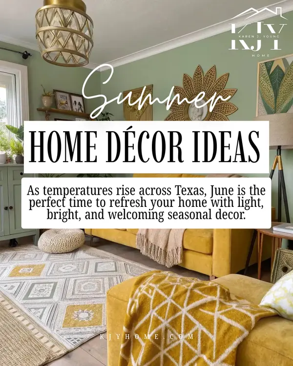 Summer is officially here, and there’s no better time to give your Texas home a fresh seasonal update! ☀️🌿
 

From cozy patios to bright living rooms, a few simple changes can make a big impact.


#Summer #SummerDecor #TexasRealEstate #Texas #DFW