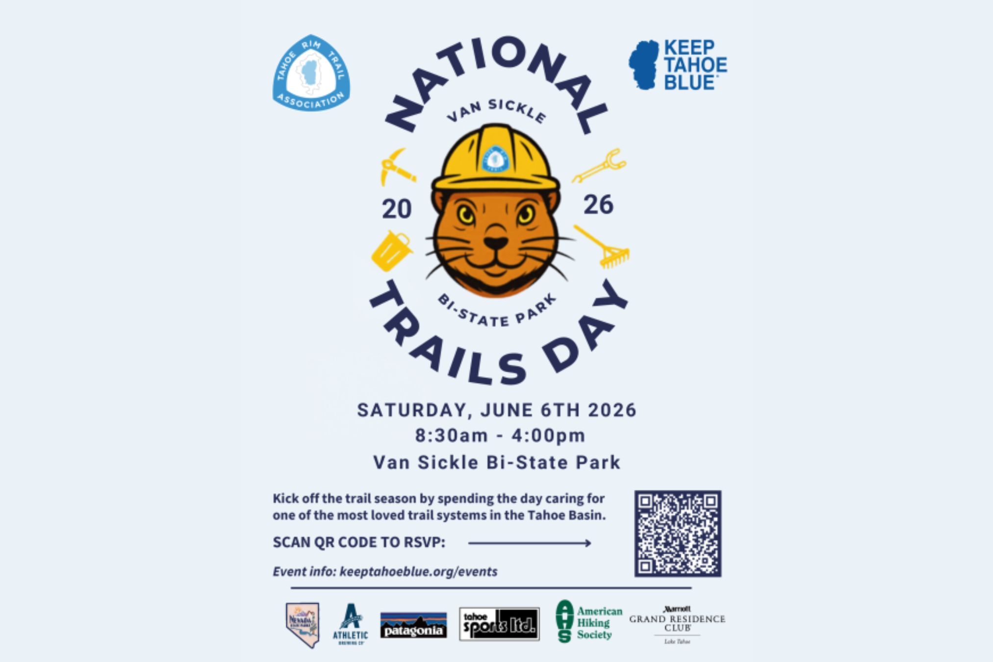 2026 National Trail Days at Van Sickle Bi-State Park in Stateline Nevada