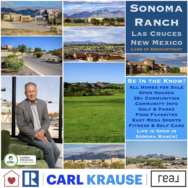 💝 Sonoma Ranch - popular community in Las Cruces, New Mexico! 🎈View all the homes currently for sale and community info and more at https://lascruceshometeam.com/sonoma-ranch
-Carl Krause & Ronnie Gomez | REAL Broker | 575-495-2244