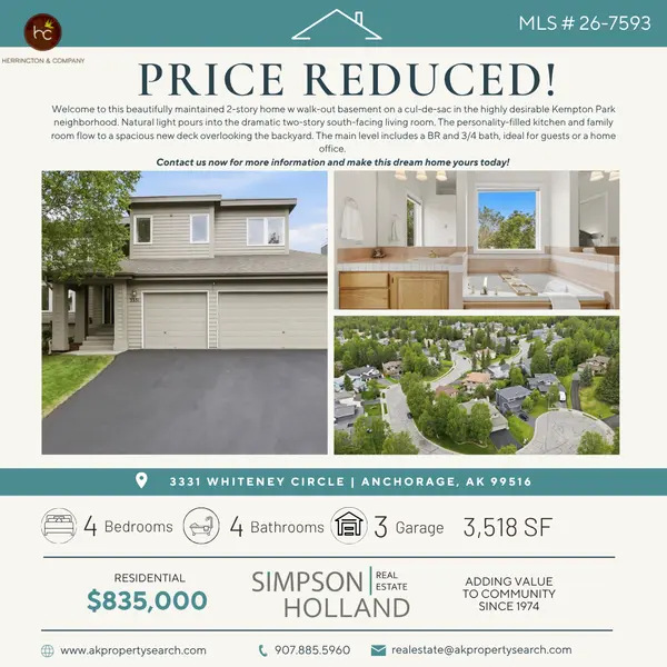 Price drop alert! 🔥
Now $835,000 for a beautiful home with space, style, and a great location.
Call or text today and email lindsay@akpropertysearch.com to schedule your private showing.
#realestate #pricecut #alaskahomes