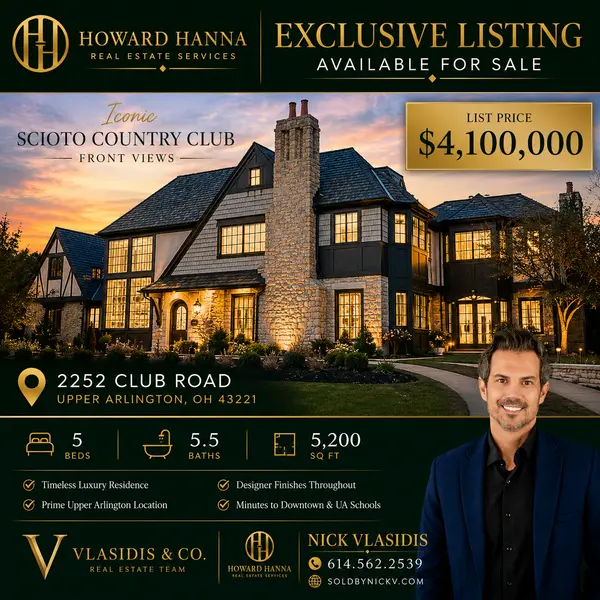 Experience one of Upper Arlington's most iconic luxury residences.
https://2252clubrdupperarlington.guidedpropertysales.com
2252 Club Road offers breathtaking Scioto Country Club front views, 5 bedrooms, 5.5 baths, and over 5,200 sq ft. Offered at $4,100,000.