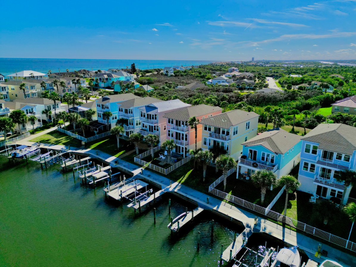 Sunset Inlet Drone Image Beverly Beach