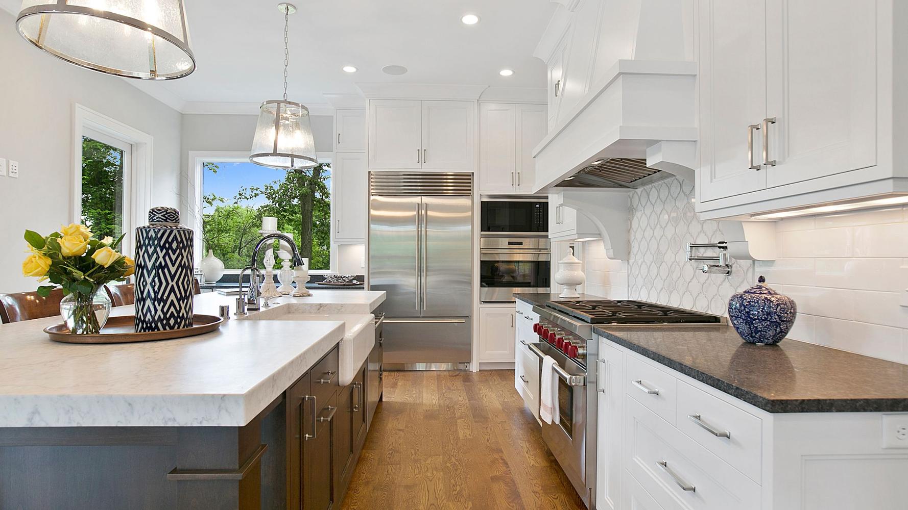 Open-concept interior of a new construction home with main-level living layout