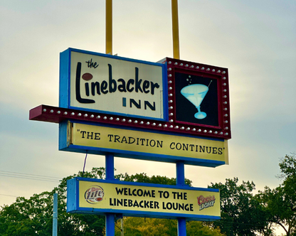 The Backer sign at the Linebacker Lounge in South Bend, Indiana, a Notre Dame tradition since 1962